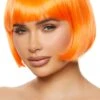 BRIGHT ORANGE SHORT BOB HAIR WIG -Lole Clothing Shop 999480 orange alt1 lg