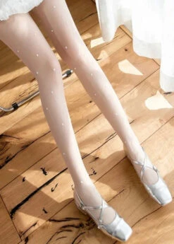 WHITE PEARL PANTYHOSE STOCKINGS -Lole Clothing Shop IMG 2168