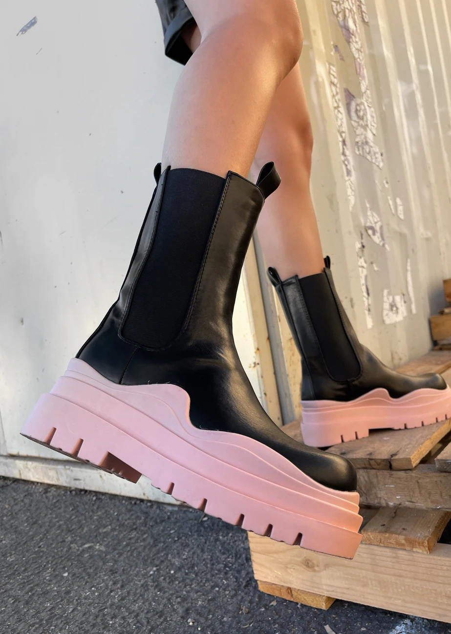 FEELS LIKE MONEY PINK CHELSEA BOOTS 3 FEELS LIKE MONEY PINK CHELSEA BOOTS