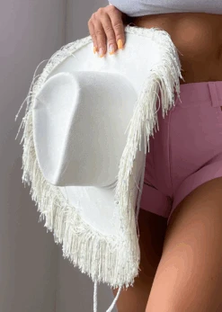 WILD RIDER COWGIRL HALLOWEEN WHITE HAT