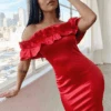 OUT OF MY WAY SATIN RED RUFFLE DRESS -Lole Clothing Shop Screen Shot 2019 12 13 at 10.32.45 PM