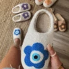 MAKE YOU SNUGGLE EVIL EYE FLOWER SLIPPERS
