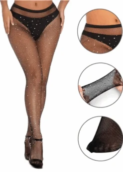 BLACK FISHNETS RHINESTONE STOCKINGS -Lole Clothing Shop Screenshot2023 09 27at6.50.52PM